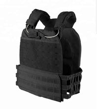 Load image into Gallery viewer, Tactical black vest plate carrier