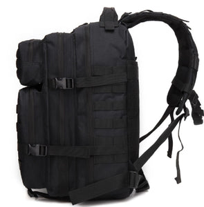 45 litre black tactical backpack